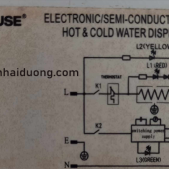 Sơ đồ mạch điện cây nước uống nóng lạnh Sunhouse